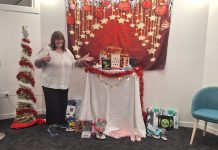 Putting presents under the tree